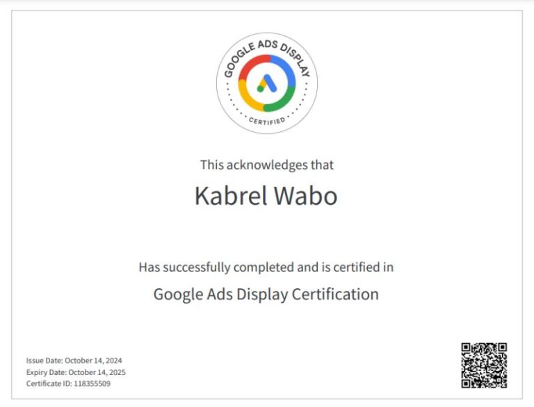Google Ads Display Certificate