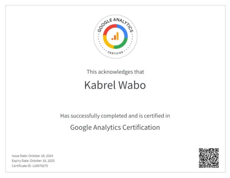 Google Analytics Certification