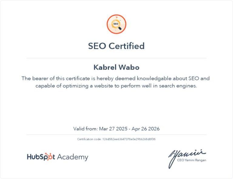 SEO Certificate